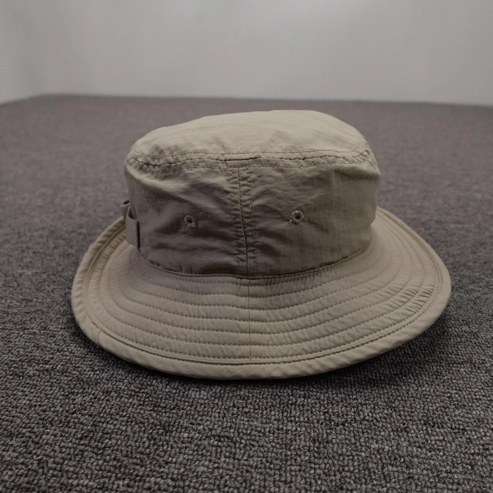 Patagonia Hat Bucket Boys Medium Beige Nylon Adjustable Chin Strap Summer